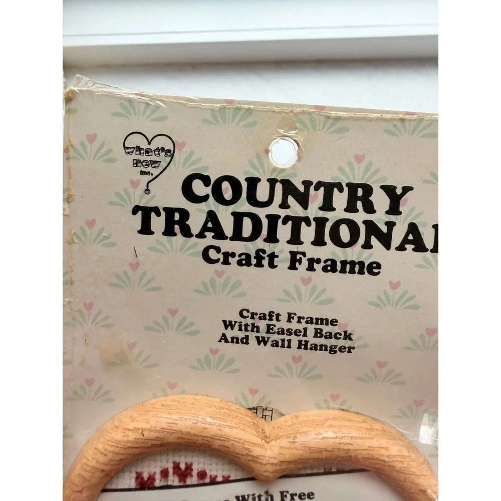 VTG Country Traditional Cross Stitch Pattern‎ Small Frame No Thread/Fabric